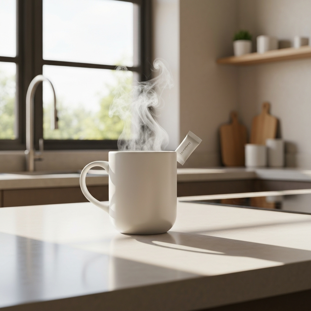 Java Burn 3D render with coffee