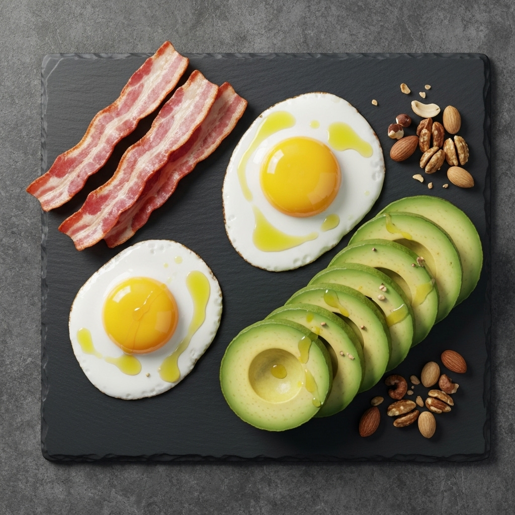 3D render of keto meal spread